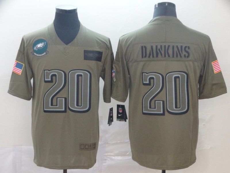 Men Philadelphia Eagles #20 Dawkins Nike Camo 2019 Salute to Service Limited NFL Jerseys